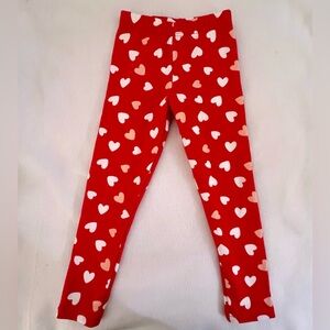 Red Heart Patterned Cozy Leggings